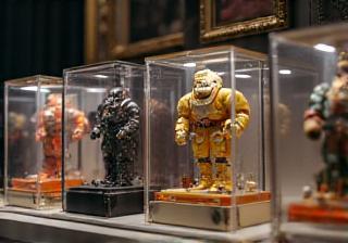 Example of limited edition collectibles in protective cases.